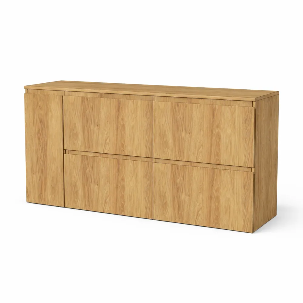 Zápustné 4Z + 1D (L) - Hickory prírodný